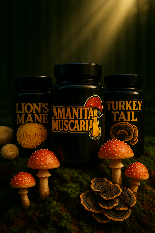 Health Gnome Mushroom Trio – Focus, Calm & Resilience